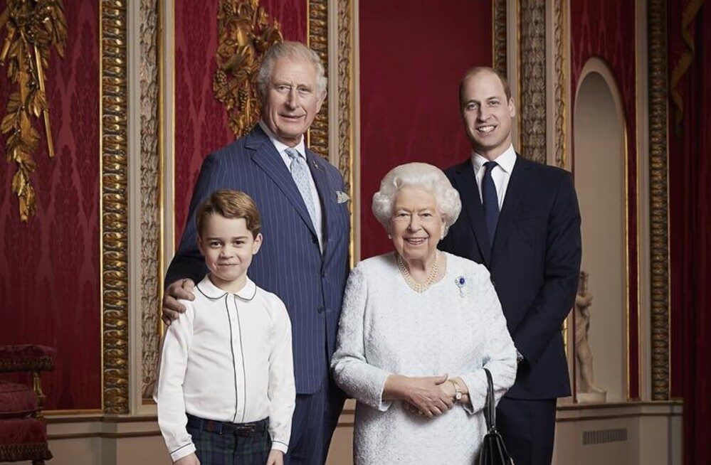 Reina Isabel II, Carlos, Guillermo y Jorge